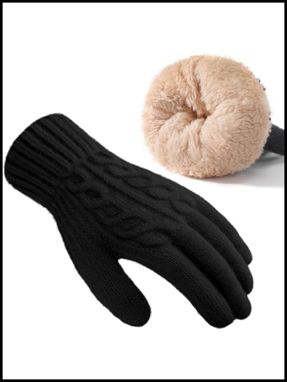 Fleece Lined Touchscreen Winter Gloves Warm Cold Weather Knit